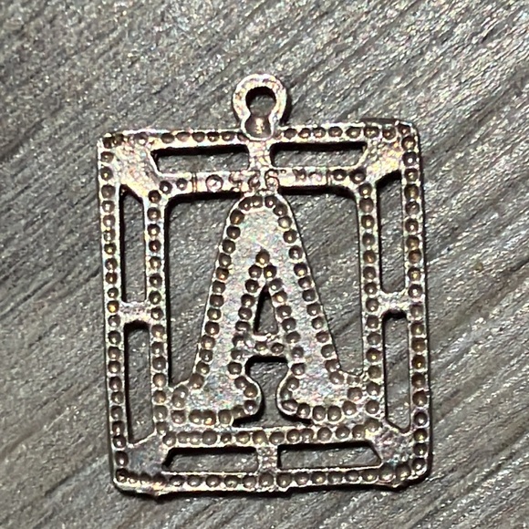 925 Sterling Silver Letter “A” Pendant - Picture 9 of 13